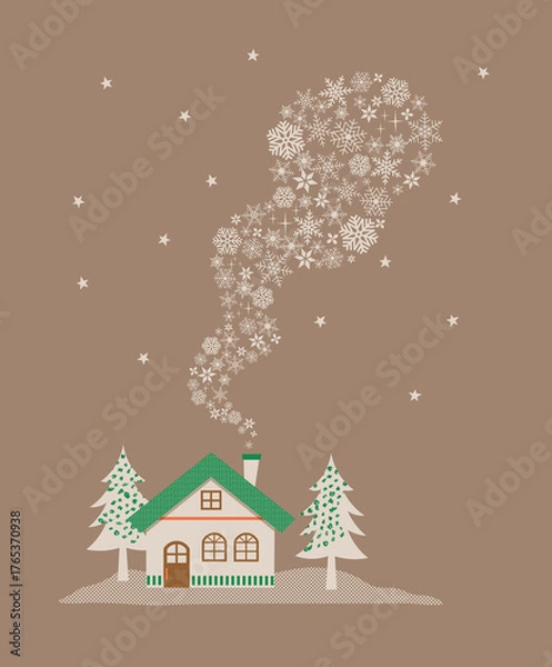 Fototapeta 冬の背景イラスト