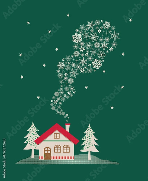 Fototapeta 冬の背景イラスト