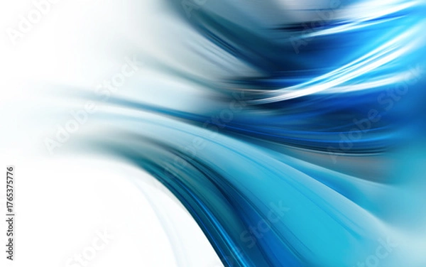 Fototapeta Flowing Blue and White Abstract Background Design for Visuals