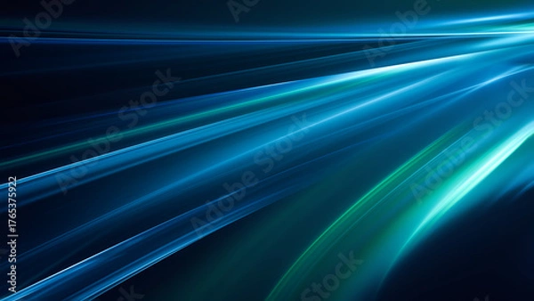 Fototapeta Dynamic Blue Lines Create a Stunning Abstract Background