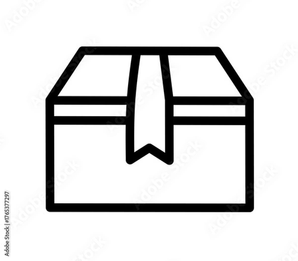 Fototapeta gift package icon on white background