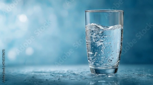 Fototapeta Crystal spring water as a source of life and purity