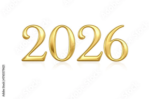 Obraz Golden number 2026 creating happy new year concept