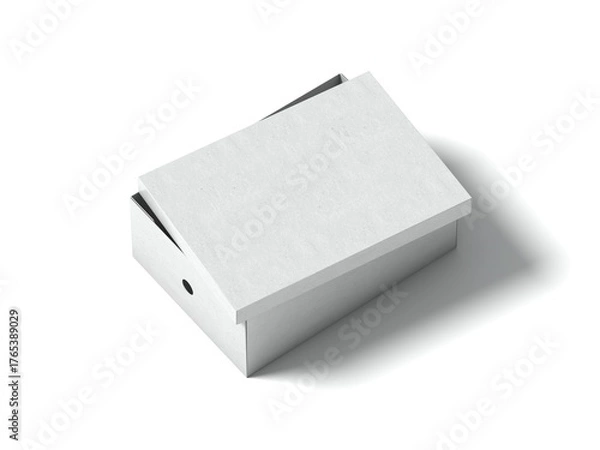 Obraz Shoe Box 3D Render Isolated White for Mockup 3