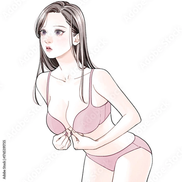 Fototapeta ブラジャーを着ける女性