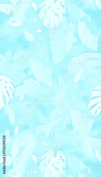 Obraz seamless pattern with snowy leaves