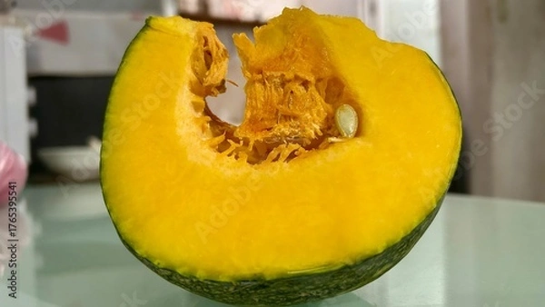 Obraz Fresh Cut Squash on Table