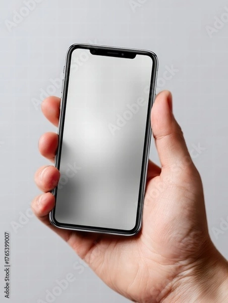 Fototapeta Modern Handheld Smartphone with Blank Screen