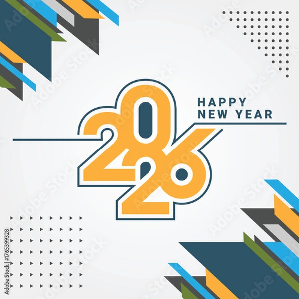 Fototapeta Happy New Year 2026 design