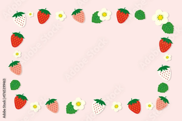 Obraz いちご　フレーム