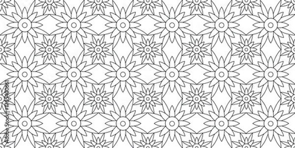 Fototapeta seamless flower pattern vector