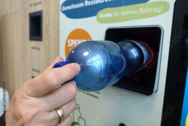 Obraz PET Flasche entsorgen