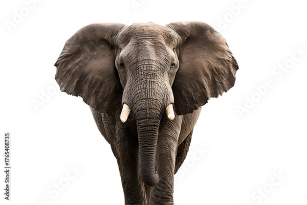 Fototapeta African elephant isolated on transparent background
