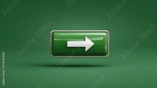 Fototapeta go green button