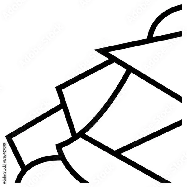 Obraz Abstract Gray Orbit Graphic on Black Background