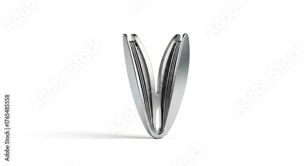 Fototapeta Modern Silver Card Holder - Minimalist Design for Stylish Organization.