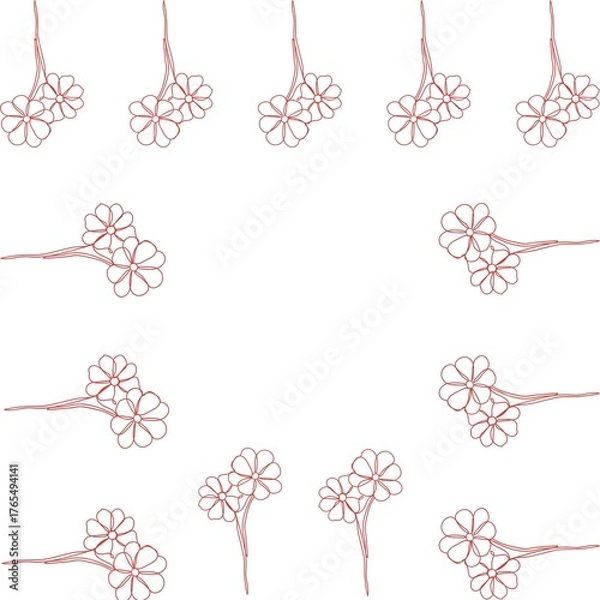 Obraz Digital paper, heart paper, seamless paper, seamless pattern, pattern, boho, boho pattern, paper	