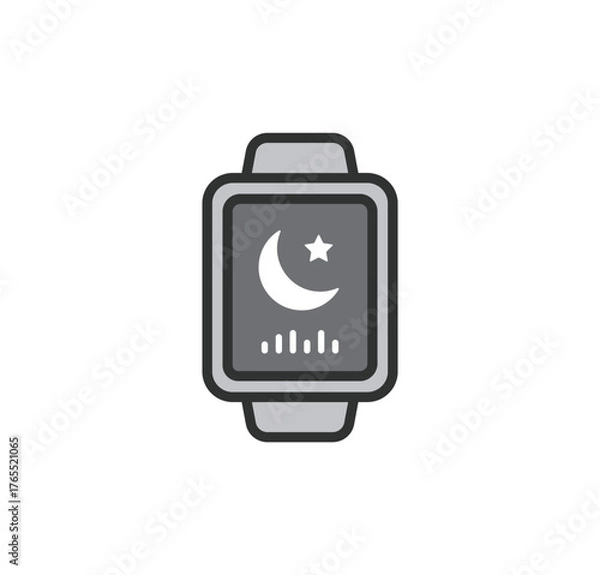 Obraz 睡眠アプリ スマートウォッチのアイコンイラスト