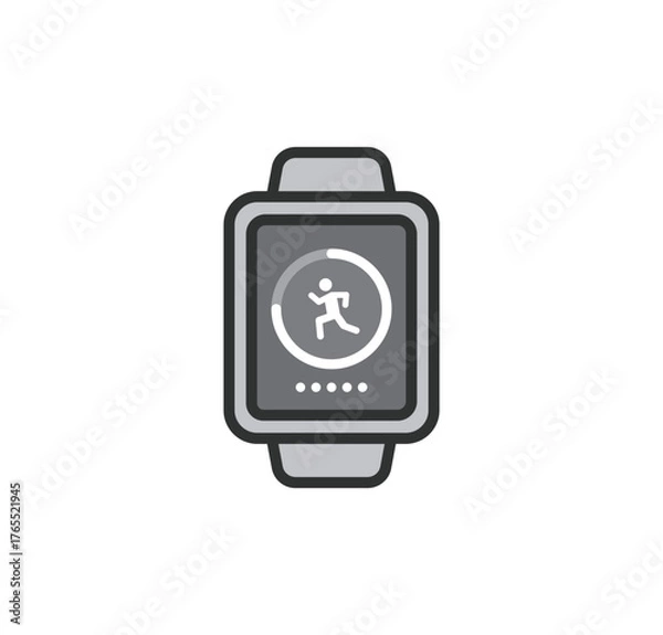 Obraz 万歩計アプリ スマートウォッチのアイコンイラスト