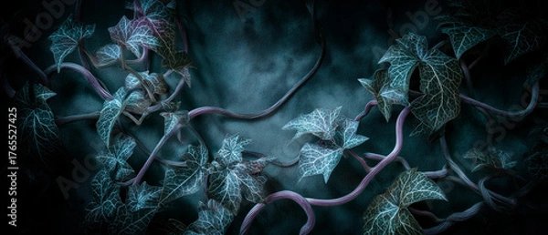 Fototapeta three-dimensional vines as a haunted botanical dreamscape halloween motif