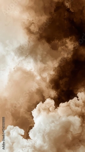 Fototapeta Abstract Cloudscape Moody Sepia Tones for Design Projects