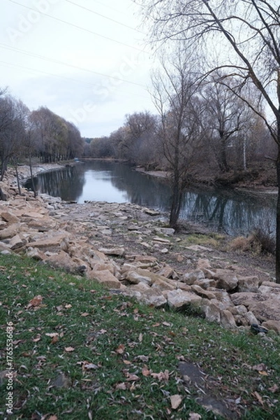 Fototapeta river in winter