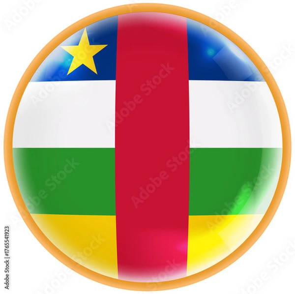 Obraz  central african republic flag button