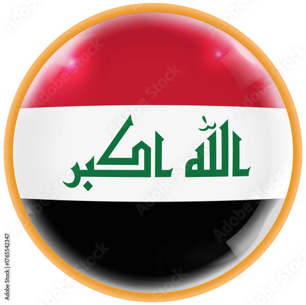 Obraz iraq flag button