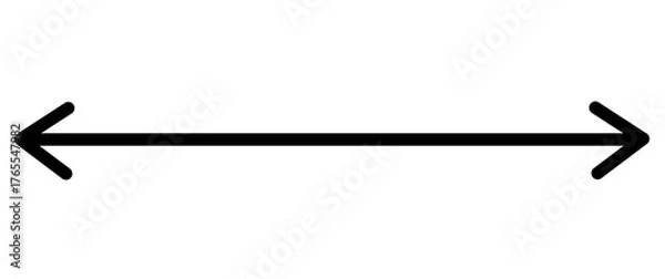 Fototapeta Horizontal double arrow line