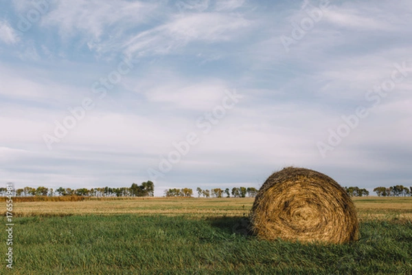 Obraz Haystack on North Dakota Farm
