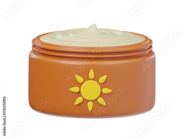 Obraz Day cream icon 3d render illustration