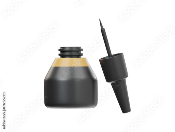 Obraz Eyeliner icon 3d render illustration