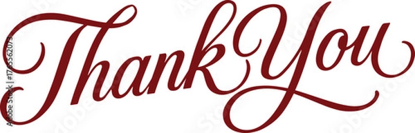 Fototapeta Thank You Scalable SVG Vector Graphic with Editable Paths and Layers for Web, UI Design, Digital Art, and Print Applications