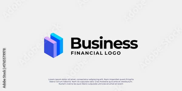 Obraz Initial B finance charts Logo vector