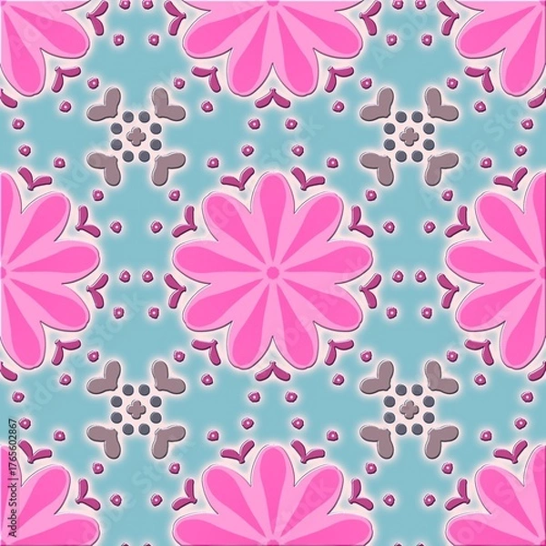 Obraz Background design: fabric patterns, geometric patterns, vintage patterns, floral fabric patterns