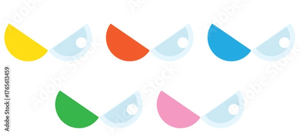 Fototapeta カラフルなガチャガチャのカプセルセット