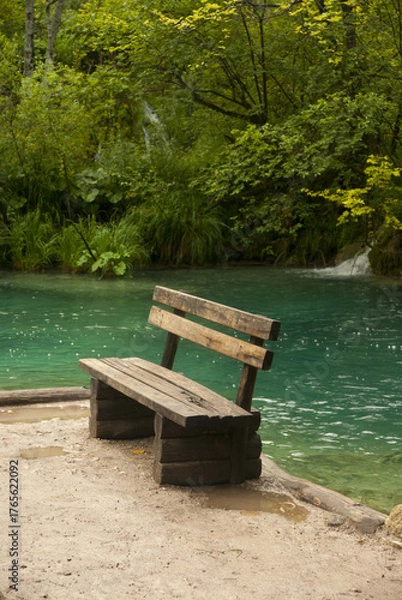 Fototapeta Landscape View Of The Beautiful Plitvice Lakes National Park , Croatia