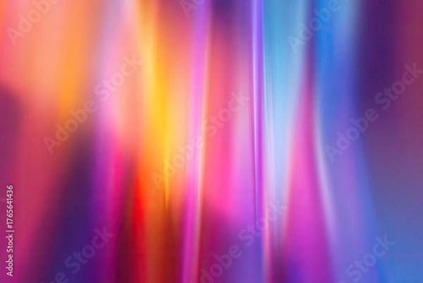 Obraz Vivid blur neon pink red orangeblue purple rainbow color gradient abstract background. Light through a prism

