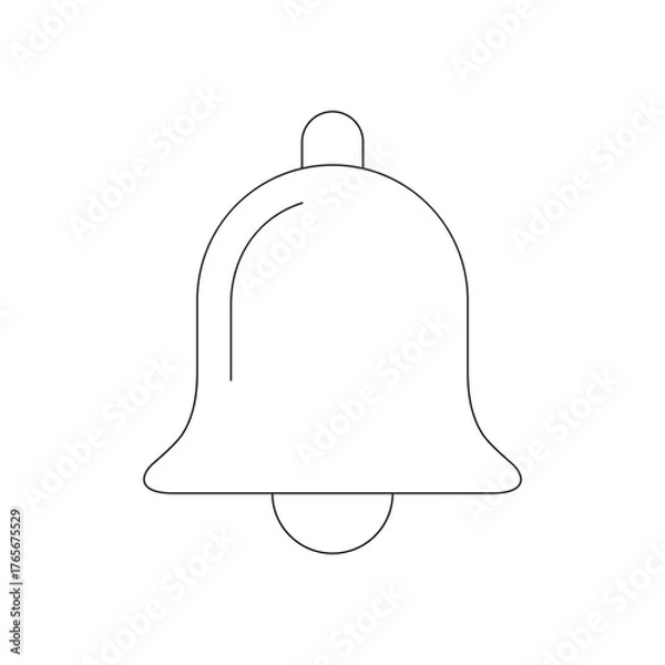 Obraz A ringing bell icon on a white background.