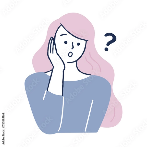 Obraz 疑問に思う女性