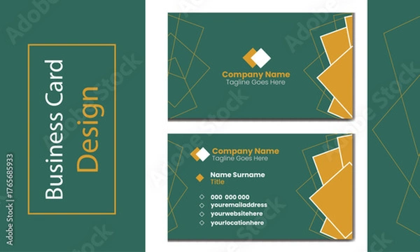 Obraz Simple design business card template. Modern vector design visiting card for business or personal use.