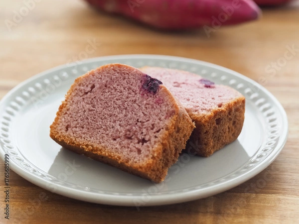 Obraz 紫色のパウンドケーキ