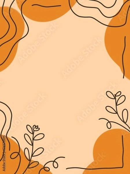 Obraz simple abstract  frame empty space center for background, card, poster, ora design