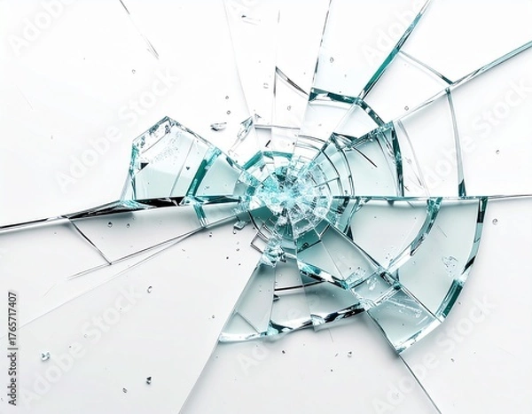 Fototapeta Cracked Pane Impact Texture