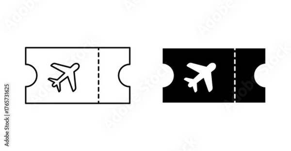 Obraz plane ticket icon