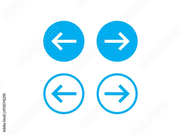 Obraz blue arrow icon