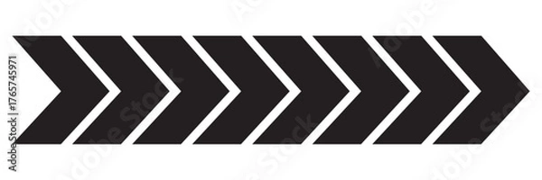 Obraz Dynamic moving arrow symbol. Arrow dynamic symbol. fast arrows symbols. Sideways arrow icon.