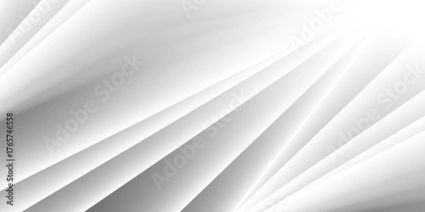 Fototapeta Abstract geometric white and gray color background. Vector, illustration.