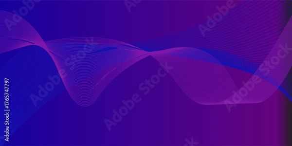Fototapeta Technology abstract backround. Premium design. Purple and blue gradations. Line pattern. Modern .