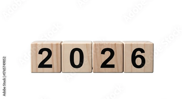 Fototapeta 2026 New Year Calender Concept Minimalist Design PNG